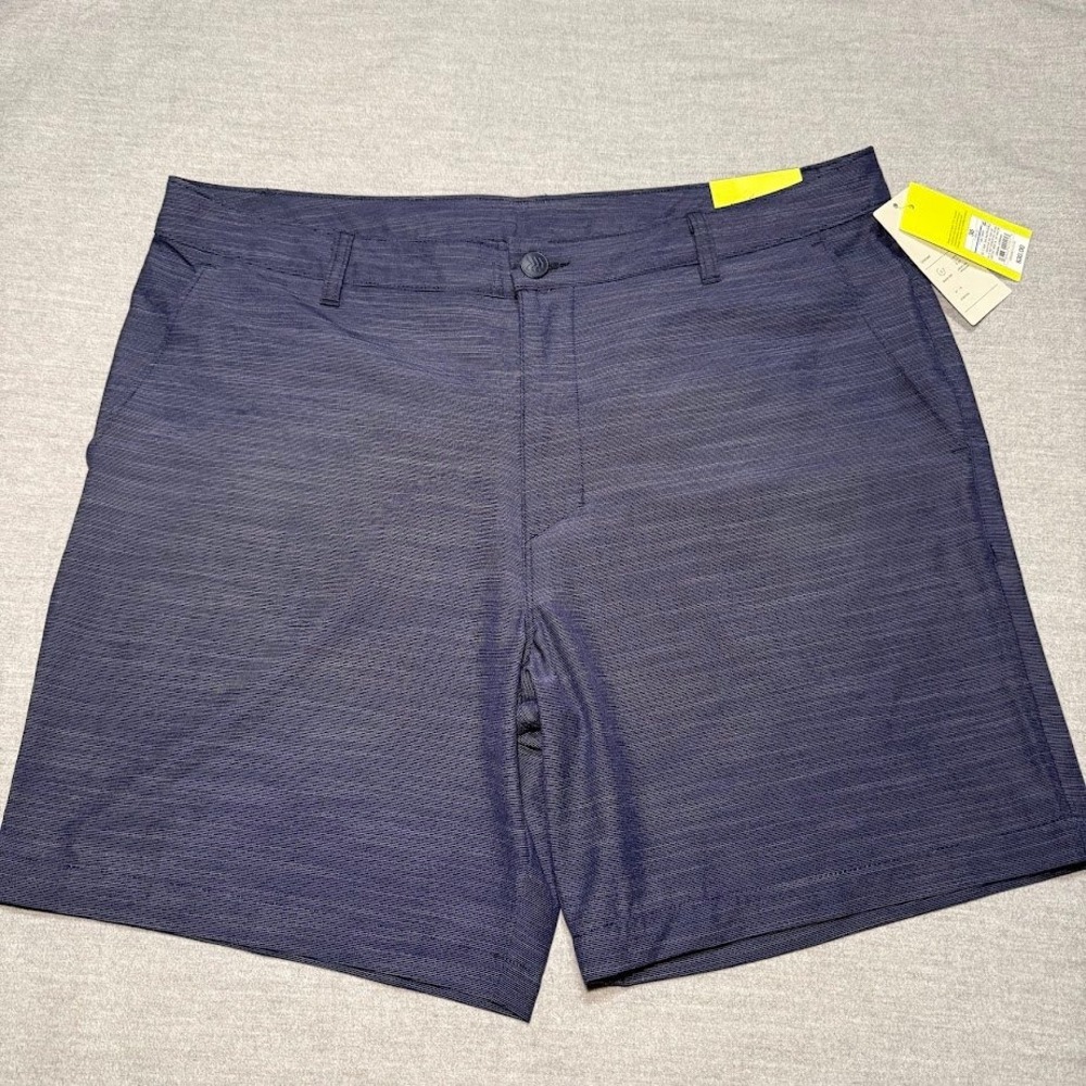 All In Motion Mens 38 Waist 7 Inseam Golf Shorts Dark Blue Quick Dry Stretch